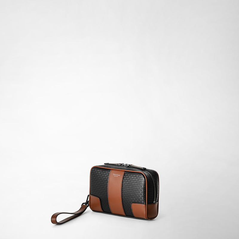 Serapian Pochette in stepan 72 nero-cuoio Negozio online di fabbrica