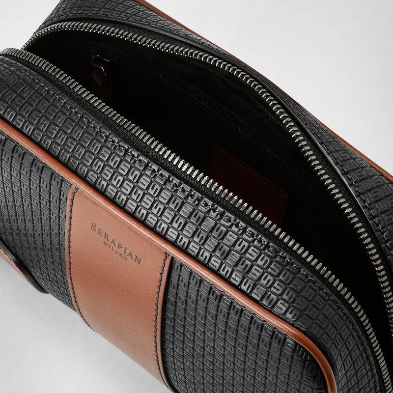 Serapian Pochette in stepan 72 nero-cuoio Negozio online di fabbrica