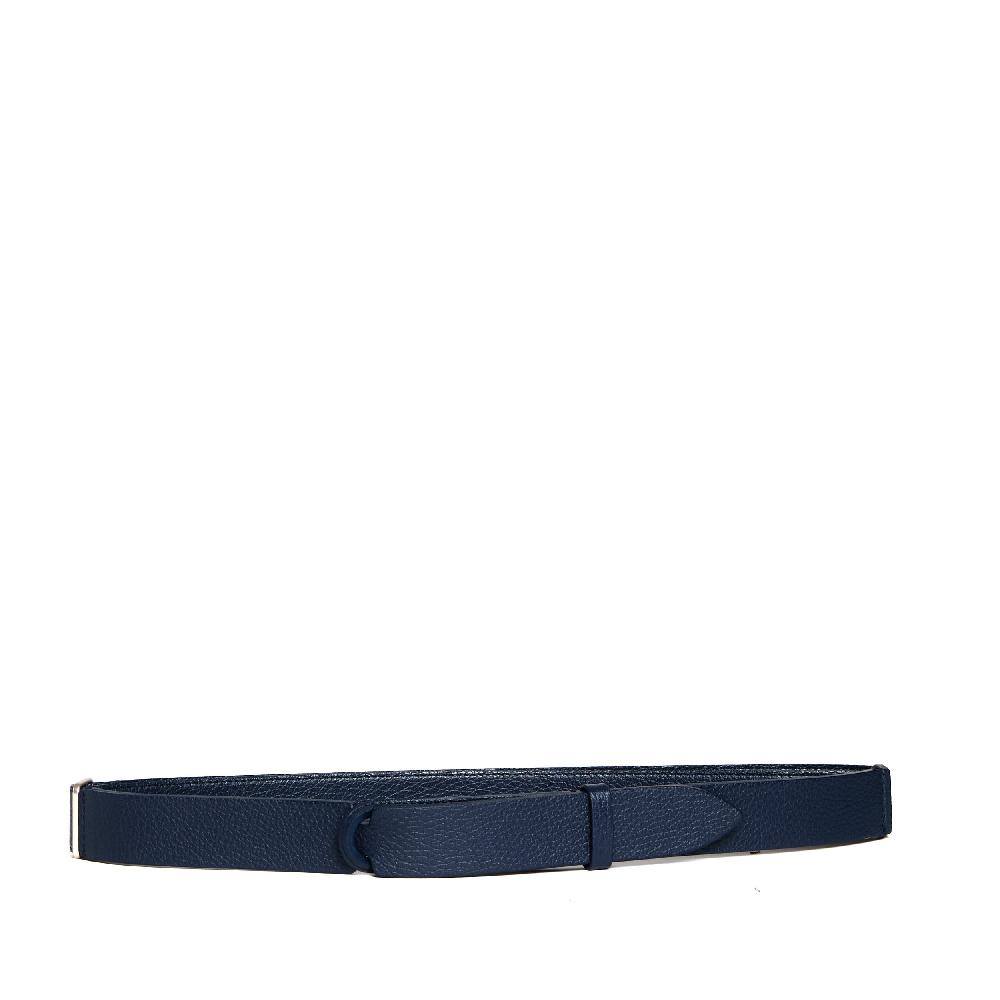 Sorelle Perego cintura nobuckle pelle martellata blu Qualità Garantita