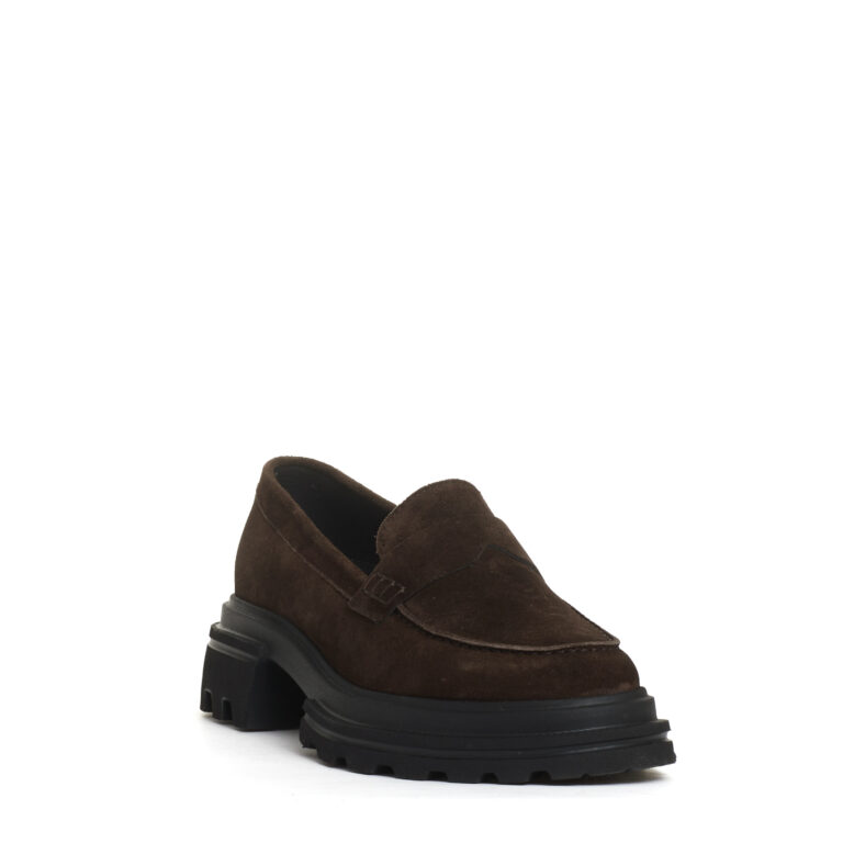 Sorelle Perego mocassino camoscio marrone In Linea