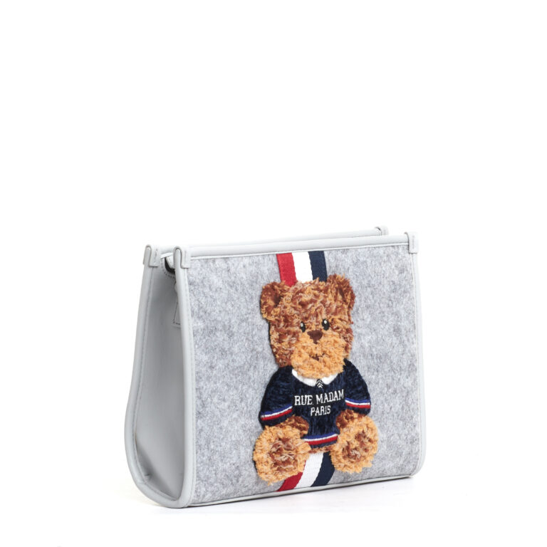 Sorelle Perego clutch grigio con Teddy Offerta