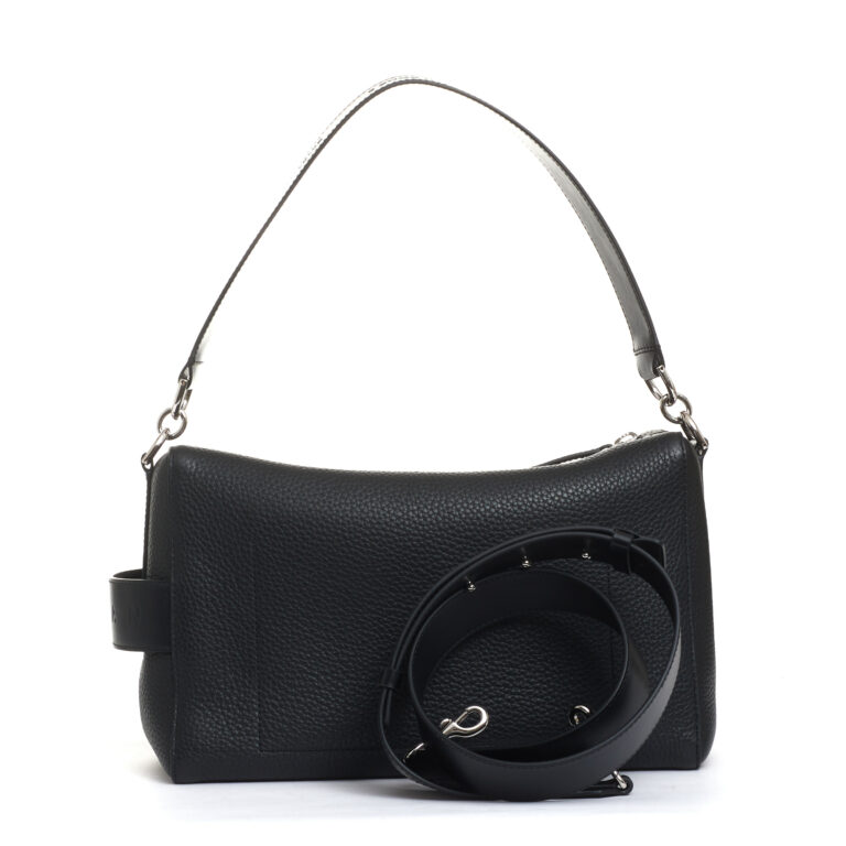 Sorelle Perego bauletto script pelle nera Outlet