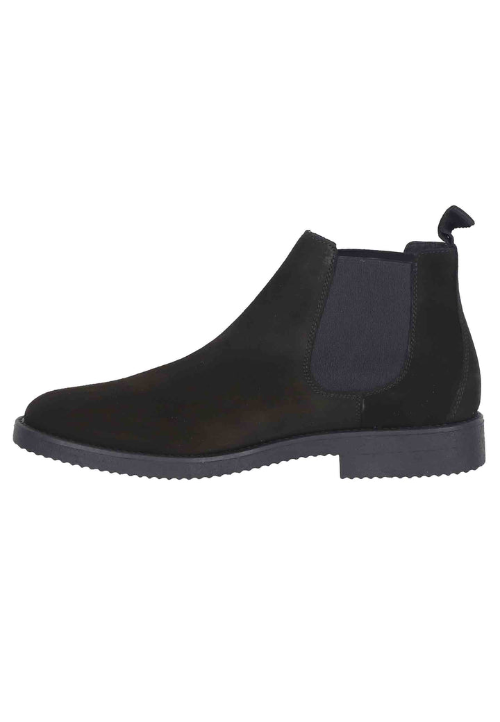 Spatarella Chelsea boots uomo in camoscio nero con suola in para Novità