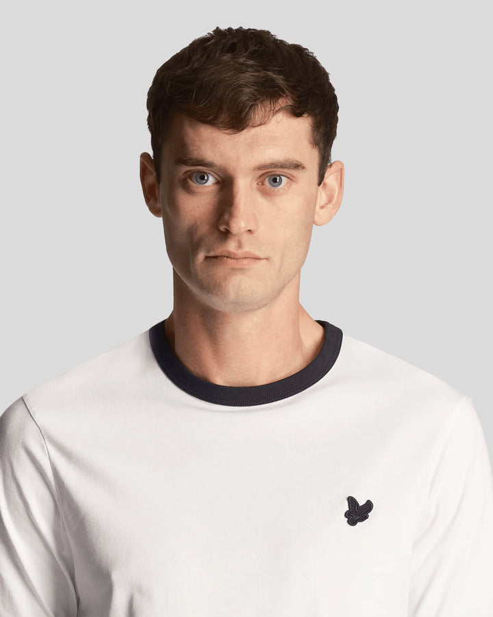 Spatarella T-shirt uomo in cotone bianco Nuovo