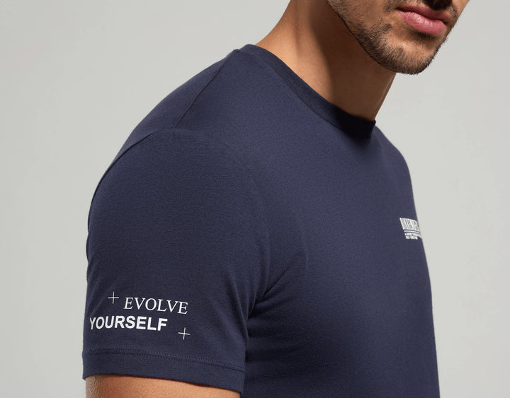 Spatarella T-shirt uomo girocollo in jersey blu bmt0162-7000 2025
