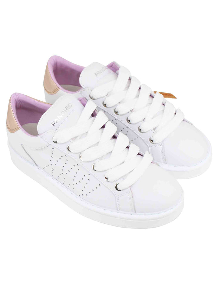 Spatarella Sneakers donna in pelle bianca Vendita Calda