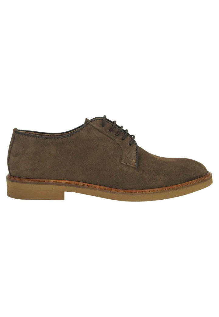 Spatarella Stringate uomo in camoscio cuoio con suola in gomma ultra light Spedizione Gratuita