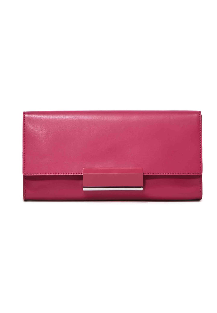 Spatarella Borsa donna pochette rigida Lily in pelle rosso chiaro con tracolla Offerta speciale