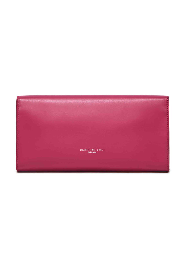 Spatarella Borsa donna pochette rigida Lily in pelle rosso chiaro con tracolla Offerta speciale