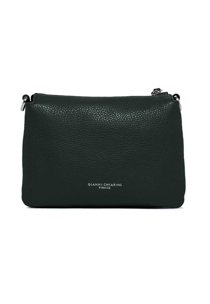 Spatarella Borsa donna pochette Three in pelle verde con tracolla removibile in tono Comprare a buon mercato