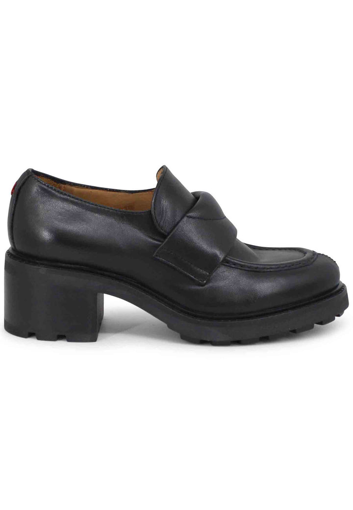 Spatarella Mocassini donna in pelle nera con suola carrarmato Offerta Pasqua