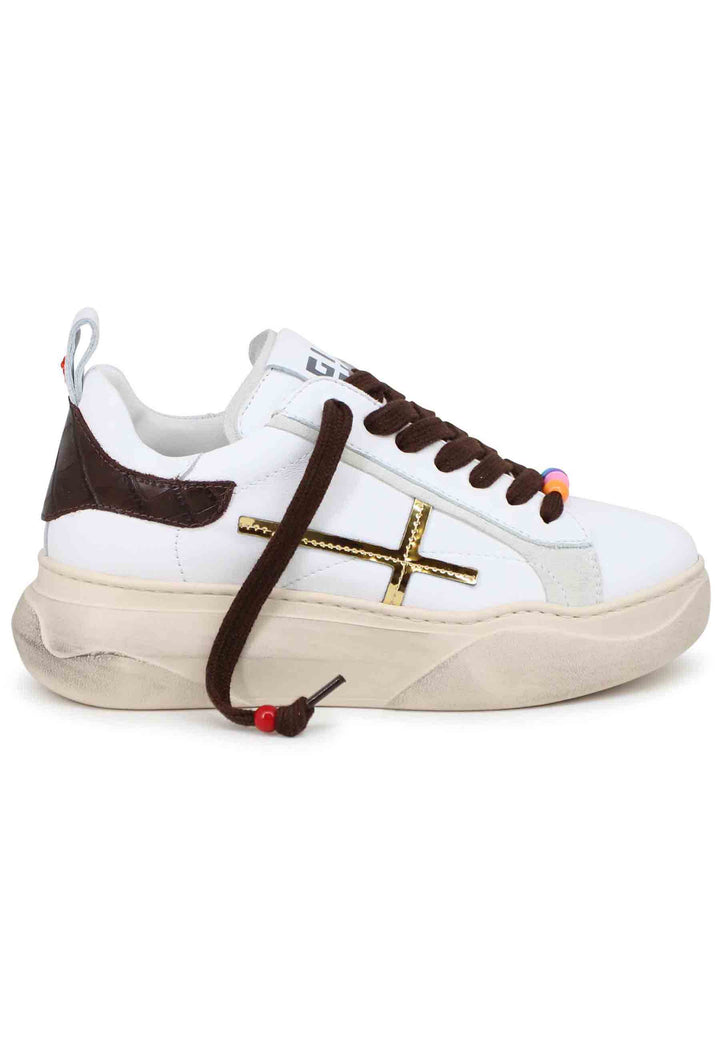 Spatarella Sneakers donna in pelle bianca Offerta per la Festa della Mamma