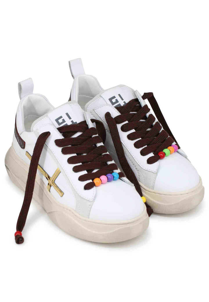 Spatarella Sneakers donna in pelle bianca Offerta per la Festa della Mamma