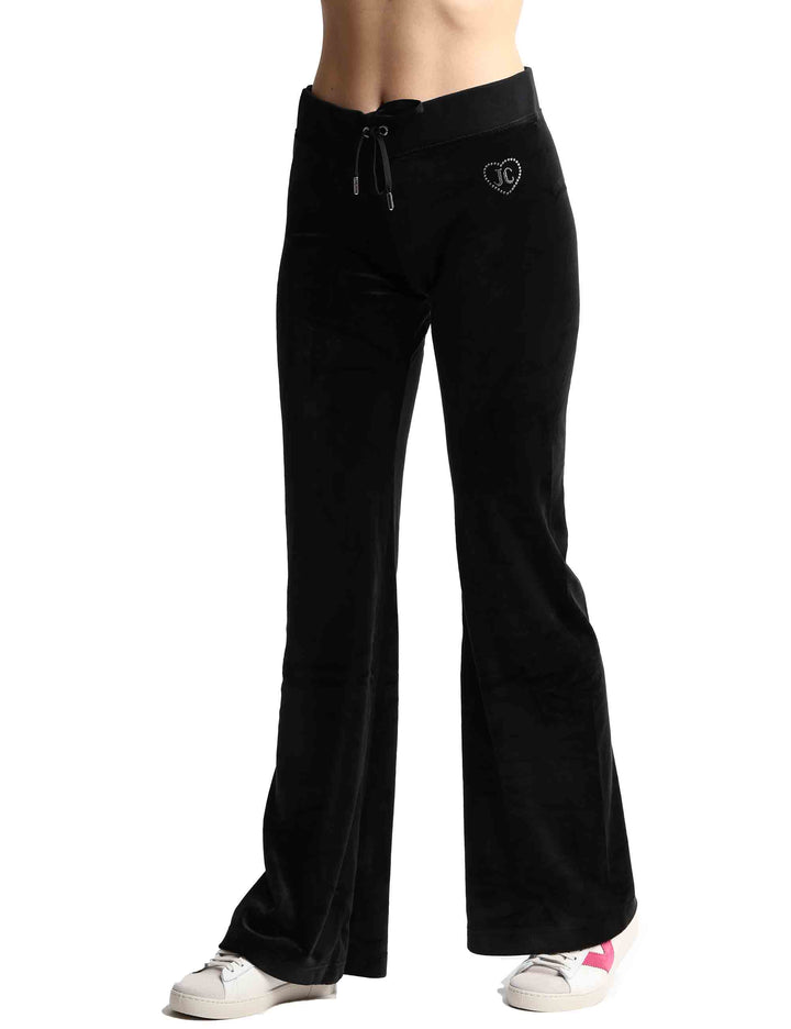 Spatarella Pantaloni tuta donna Rodeo Layla in tessuto nero con strass Enormi risparmi