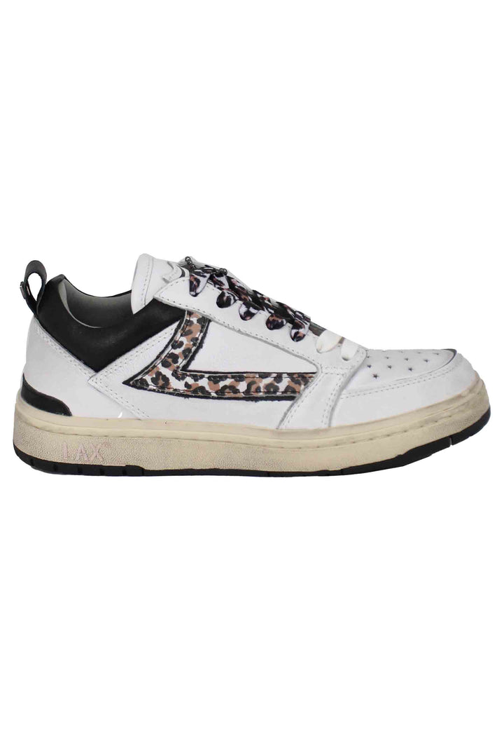 Spatarella Sneakers donna Starlight Animalier in pelle bianca Sostegno trimestrale