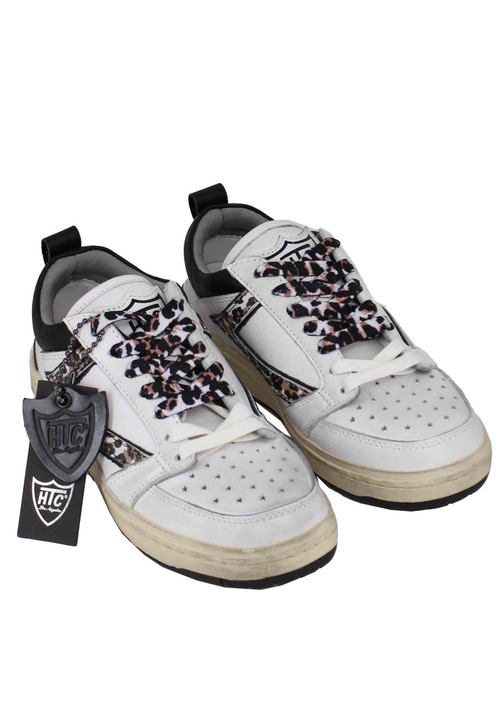 Spatarella Sneakers donna Starlight Animalier in pelle bianca Sostegno trimestrale