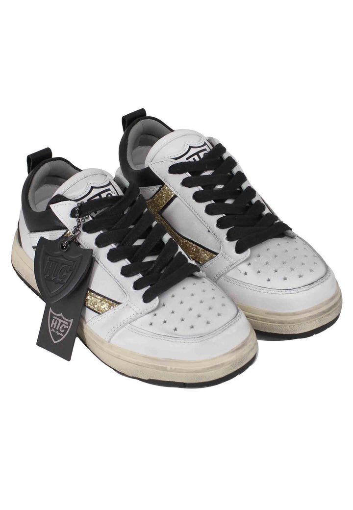 Spatarella Sneakers donna Starlight glitter in pelle bianca Fino al 55% di sconto