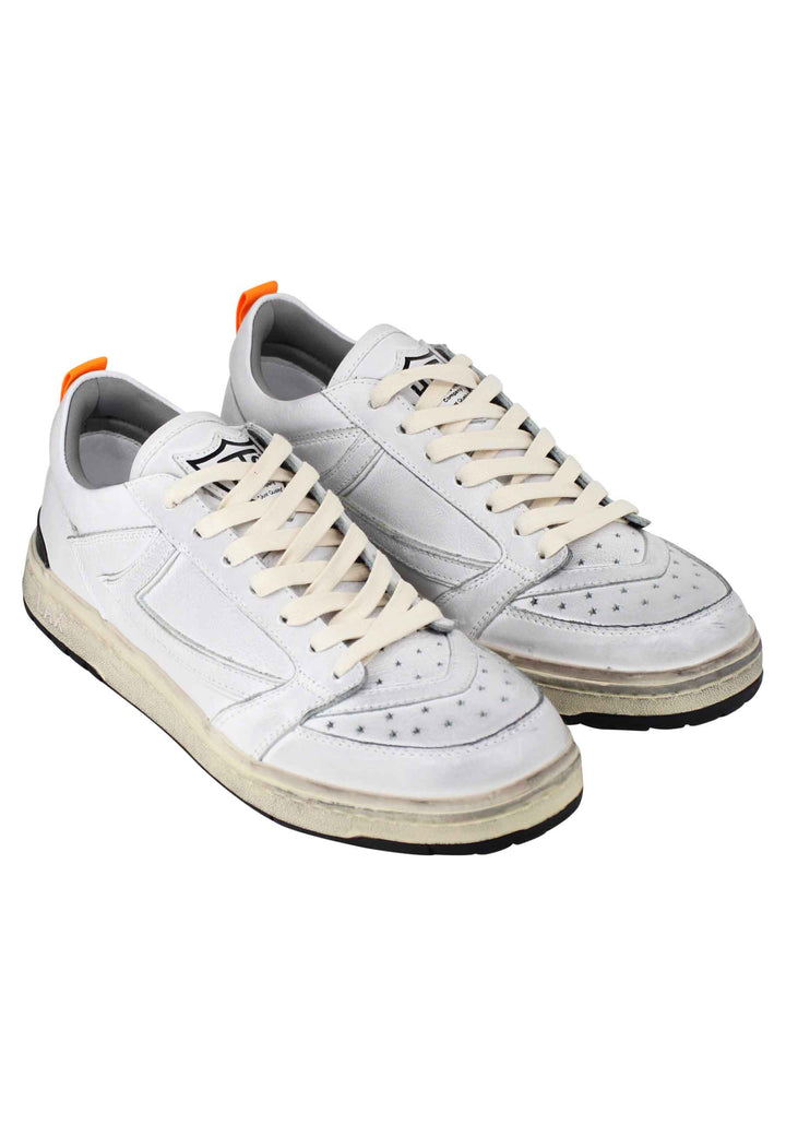 Spatarella Sneakers uomo Starlight Shield in pelle bianca vintage 50% di sconto con spedizione gratuita