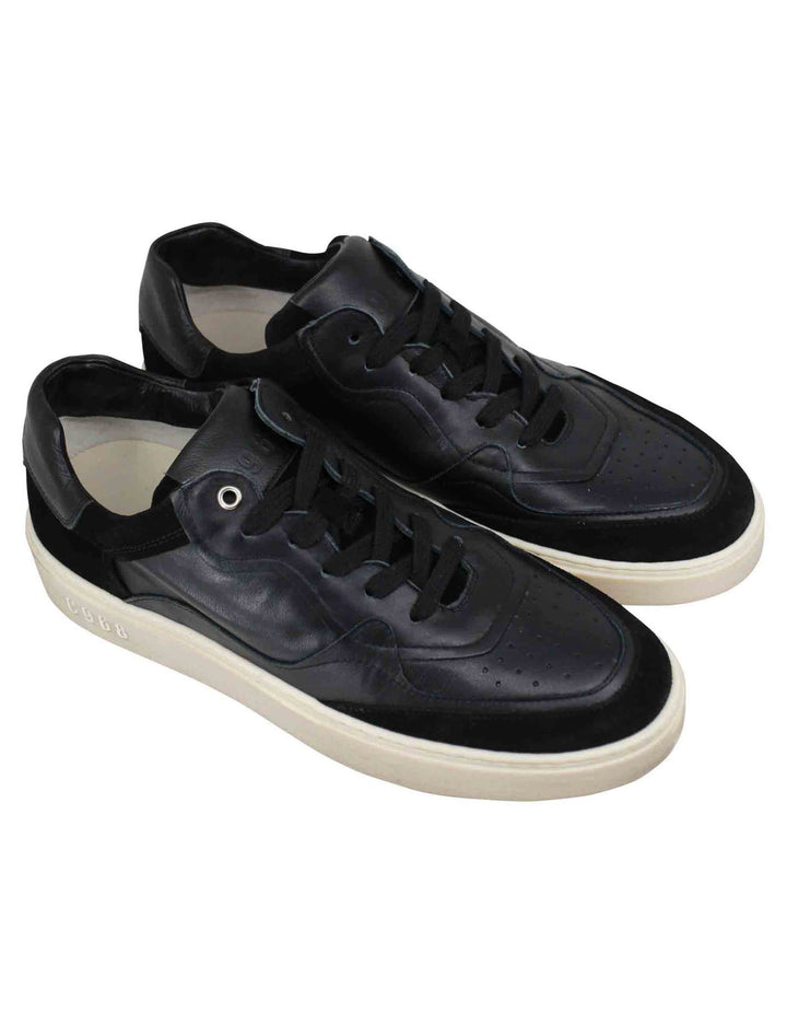 Spatarella Sneakers uomo in pelle nera Qualità Garantita