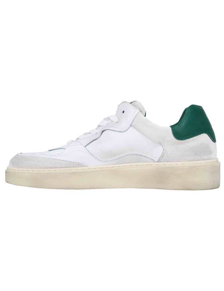 Spatarella Sneakers uomo in pelle bianca Negozi Online