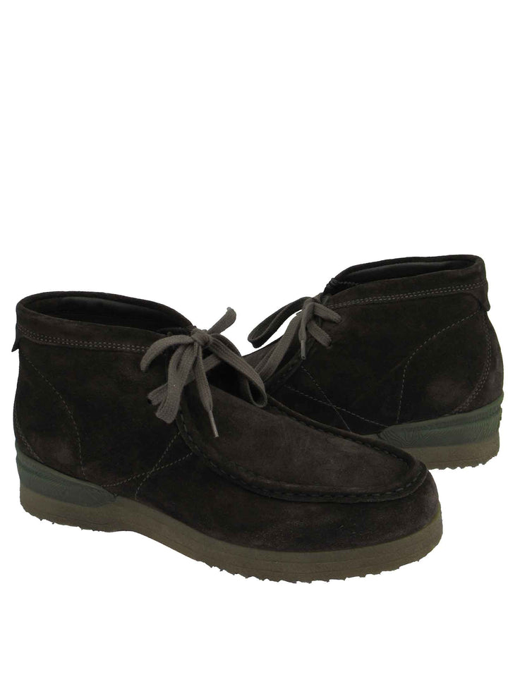 Spatarella Calzature Uomo Stivaletti Polacchine in Camoscio Fango con Cuciture e Fondo Para Flash Sale