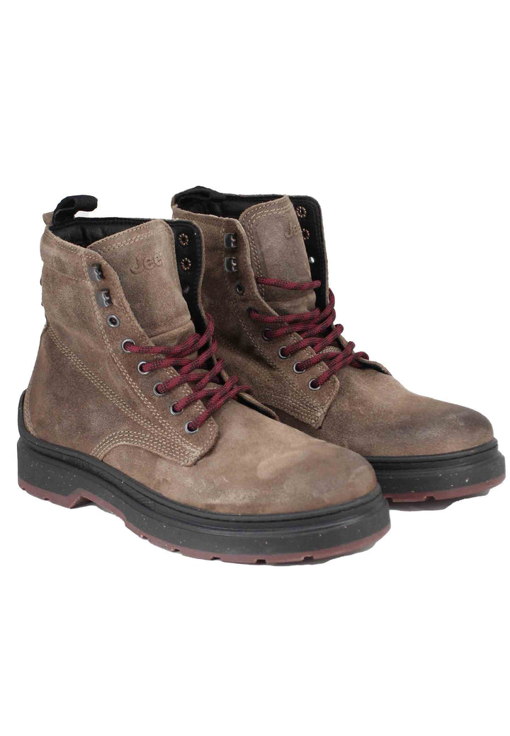 Spatarella Stivaletti anfibi uomo in camoscio vintage taupe Red Rock Boot Suede Fornitura limitata