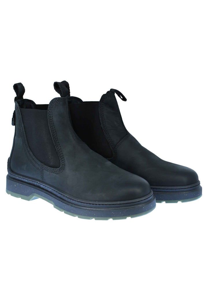 Spatarella Stivaletti beatles uomo Red Rock in pelle nera con fondo gomma carrarmato Offerta esclusiva
