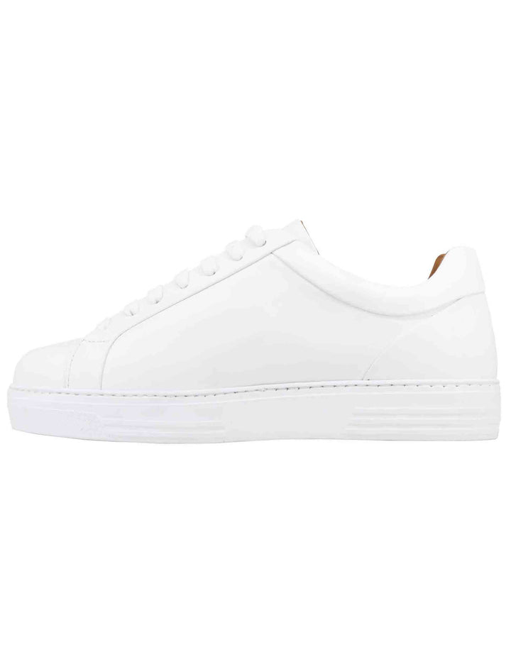 Spatarella Sneakers uomo in pelle bianca con suola alta in gomma extra light Super Saving Price