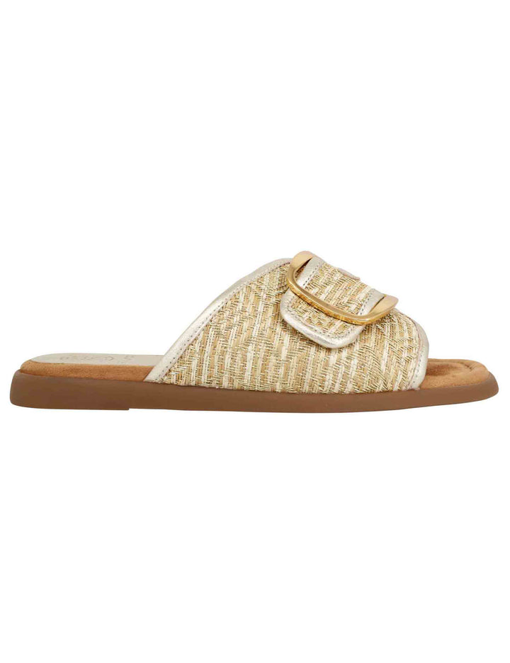 Spatarella Sandali donna in tessuto oro