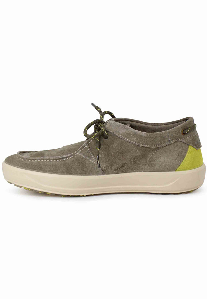 Spatarella Stringate uomo Bob Cat in camoscio verde con suola in gomma Sconti questo mese
