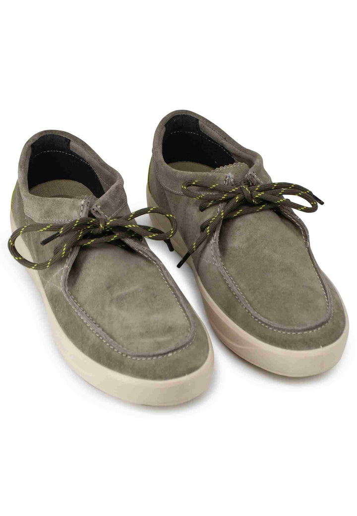 Spatarella Stringate uomo Bob Cat in camoscio verde con suola in gomma Sconti questo mese
