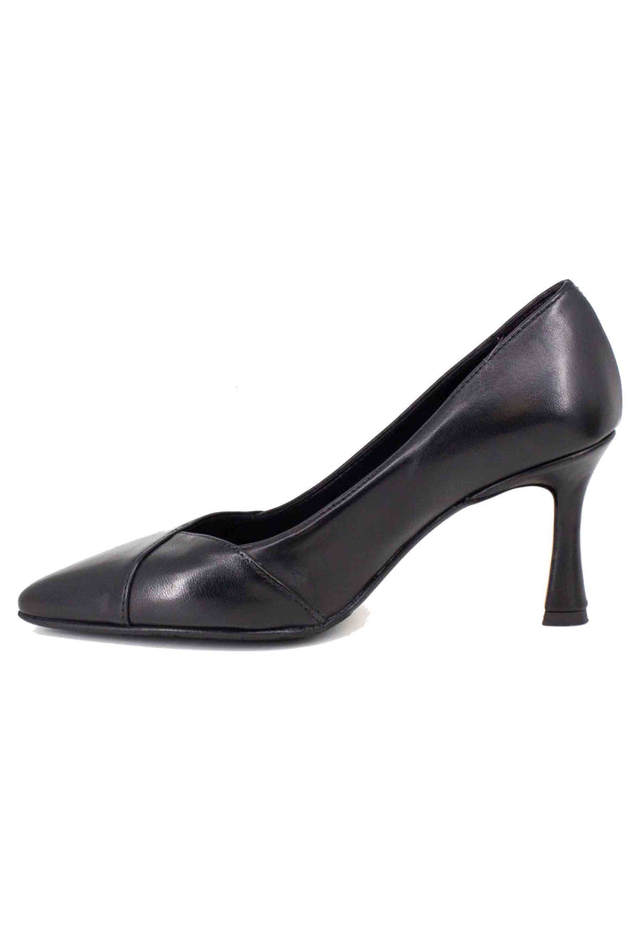 Spatarella Decollete donna in pelle nera tacco alto Acquista Ora