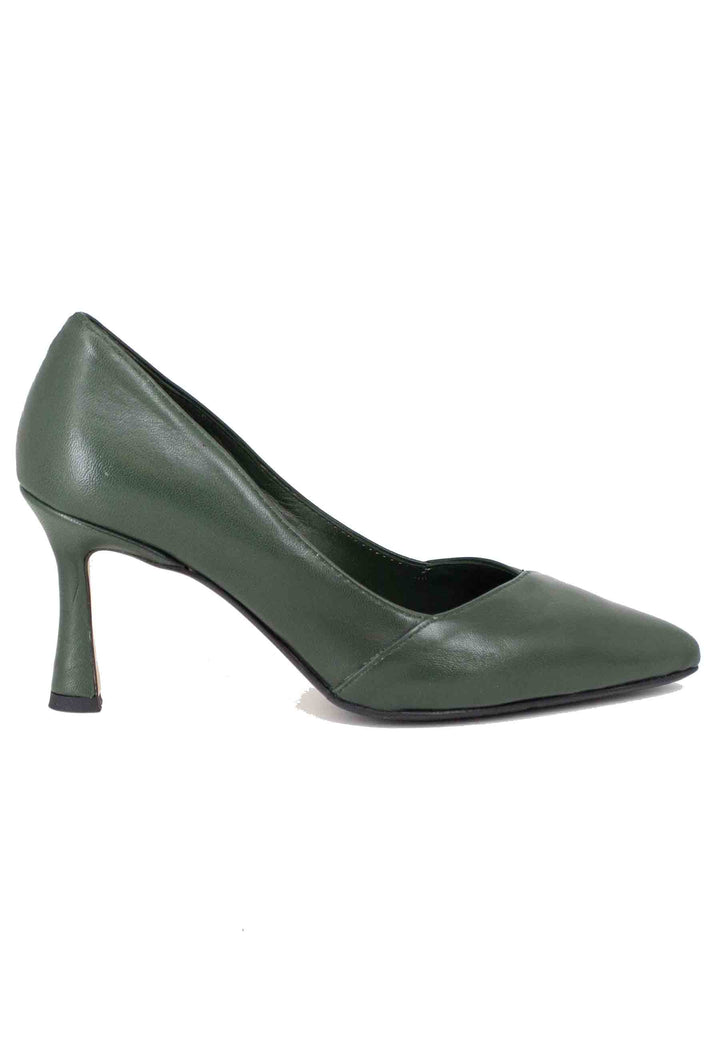 Spatarella Decollete donna in pelle verde tacco alto Affare Del Giorno