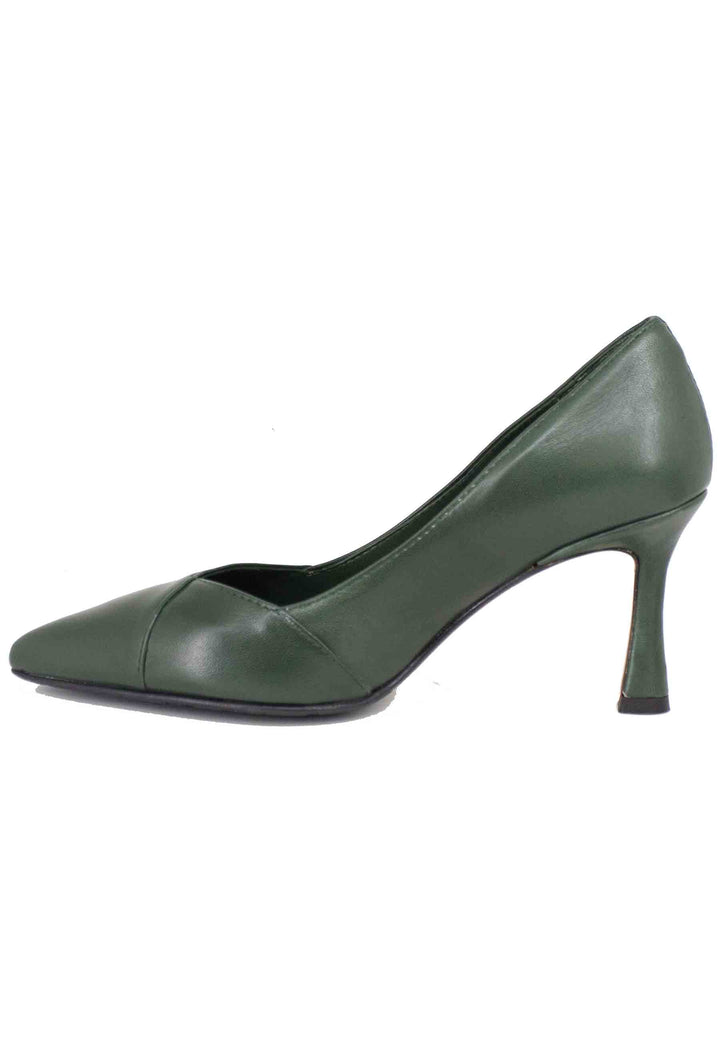 Spatarella Decollete donna in pelle verde tacco alto Affare Del Giorno