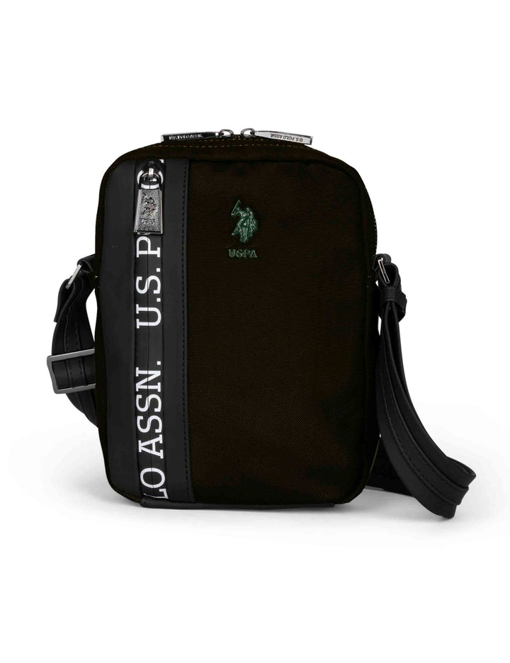 Spatarella Borselli uomo Oliver in nylon nero Presa