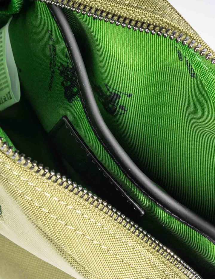 Spatarella Borselli uomo Oliver in nylon verde Sconto