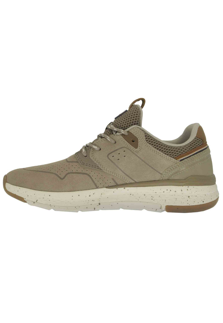 Spatarella Sneakers uomo Pioneer Suede in pelle sabbia con suola ultra light e memory foam Outlet