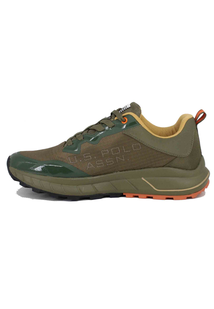 Spatarella Sneakers uomo in tessuto tecnico verde Sconto di tempo limitato