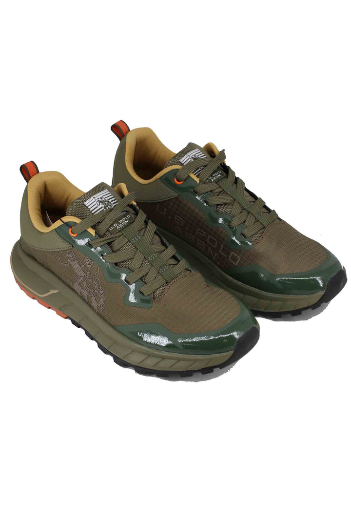 Spatarella Sneakers uomo in tessuto tecnico verde Sconto di tempo limitato