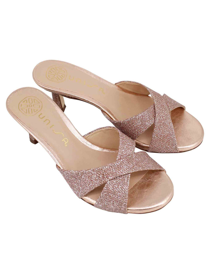 Spatarella Sandali scalzati donna in tessuto glitter rosa Flash Sale