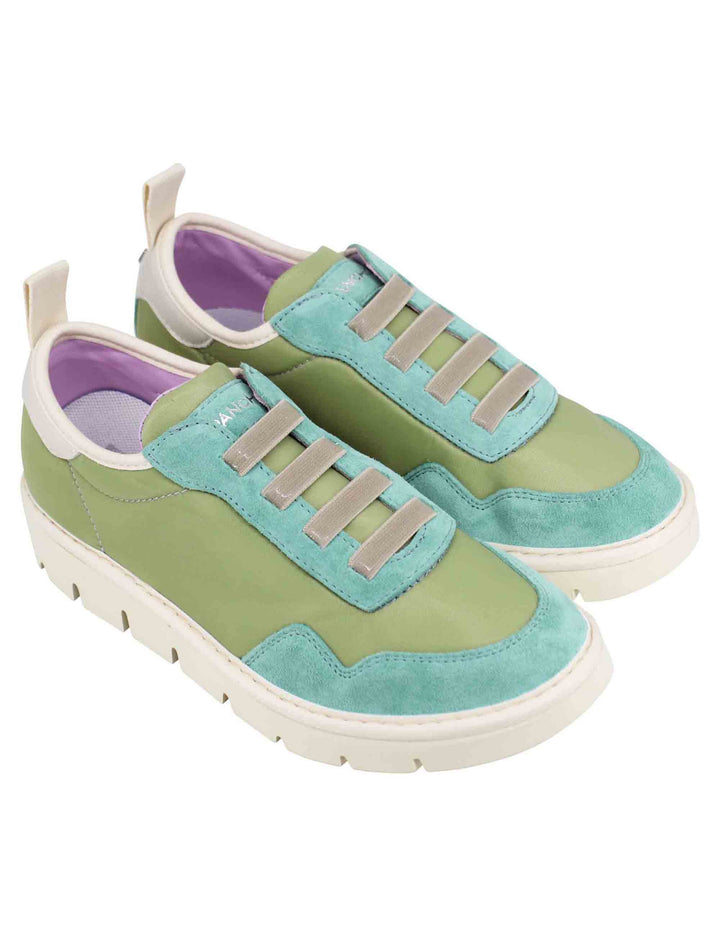 Spatarella Sneakers donna in tessuto verde Offerta natalizia