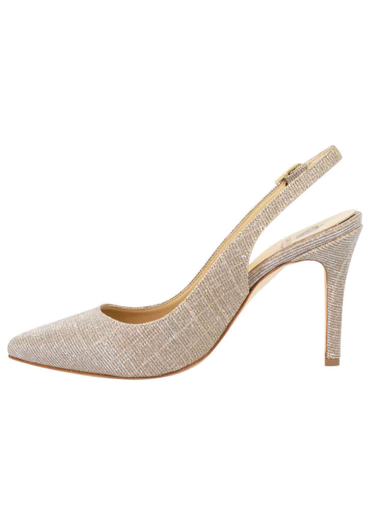 Spatarella Decollete slingback donna in tessuto nude tacco alto Bestseller