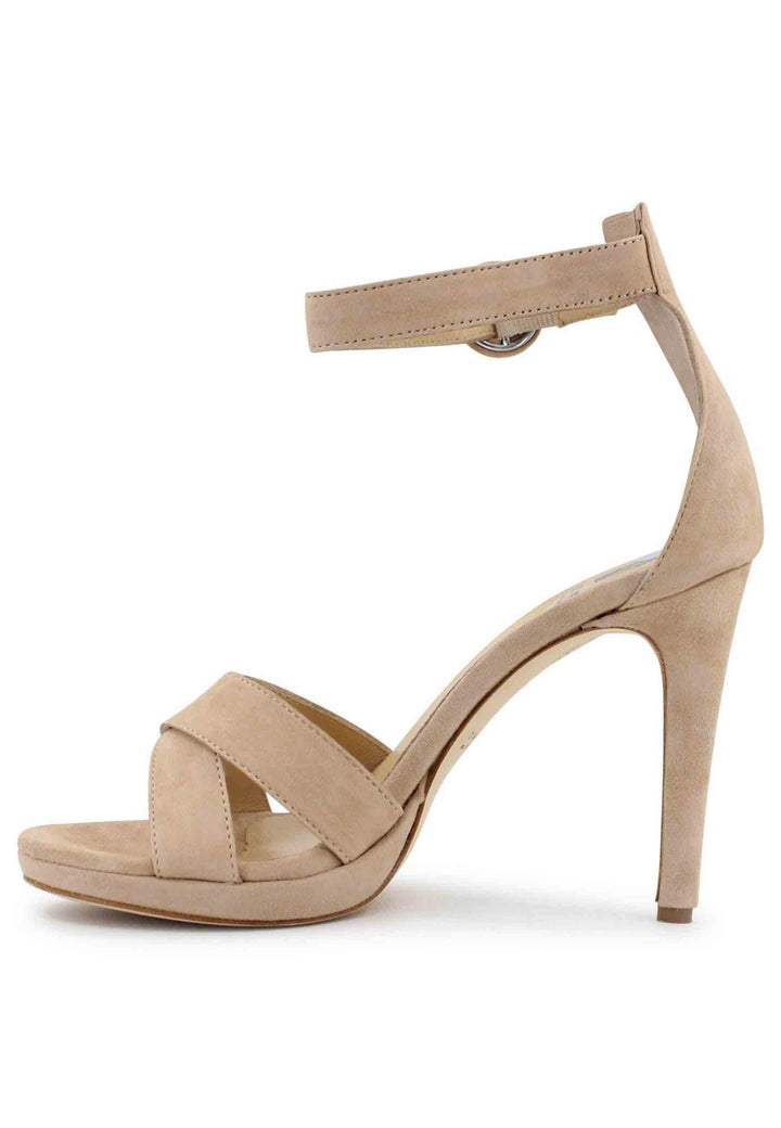 Spatarella Sandali donna in camoscio nude con tacco alto e cinturino alla caviglia Offerte giornaliere