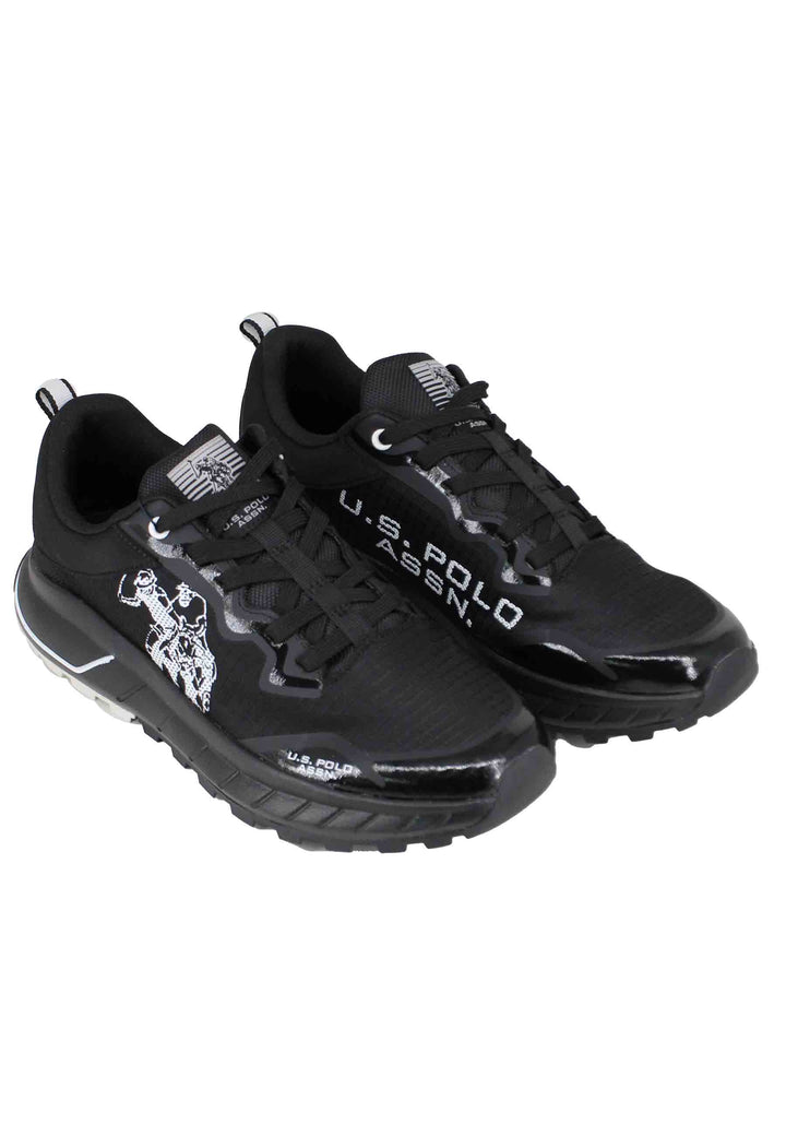 Spatarella Sneakers uomo in tessuto tecnico nero Promozione temporanea