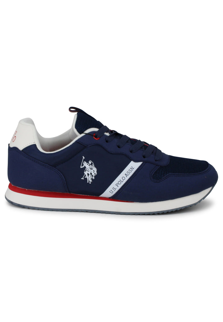 Spatarella Sneakers uomo in tessuto tecnico blu con suola running Fino al 50% di sconto