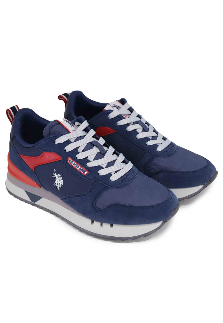 Spatarella Sneakers uomo in tessuto blu con suola alta Only for today