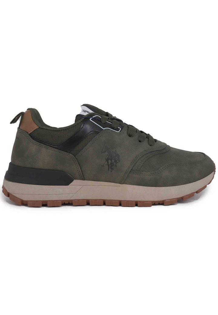 Spatarella Sneakers uomo in eco pelle verde Fino al 55% di sconto