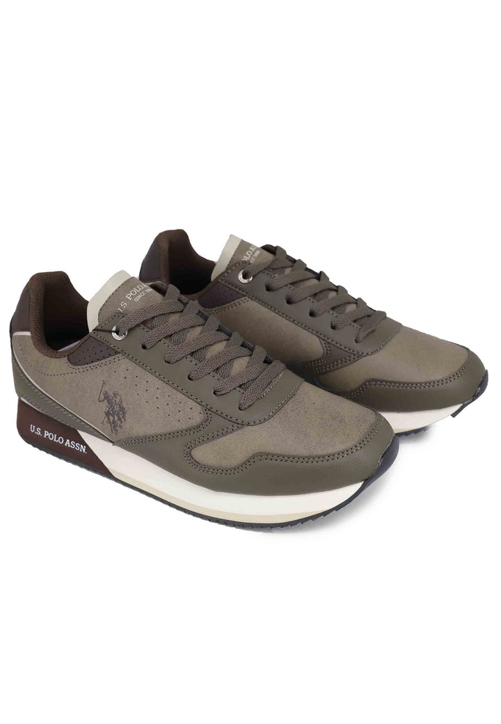 Spatarella Sneakers uomo in eco pelle taupe Solo un giorno rimasto