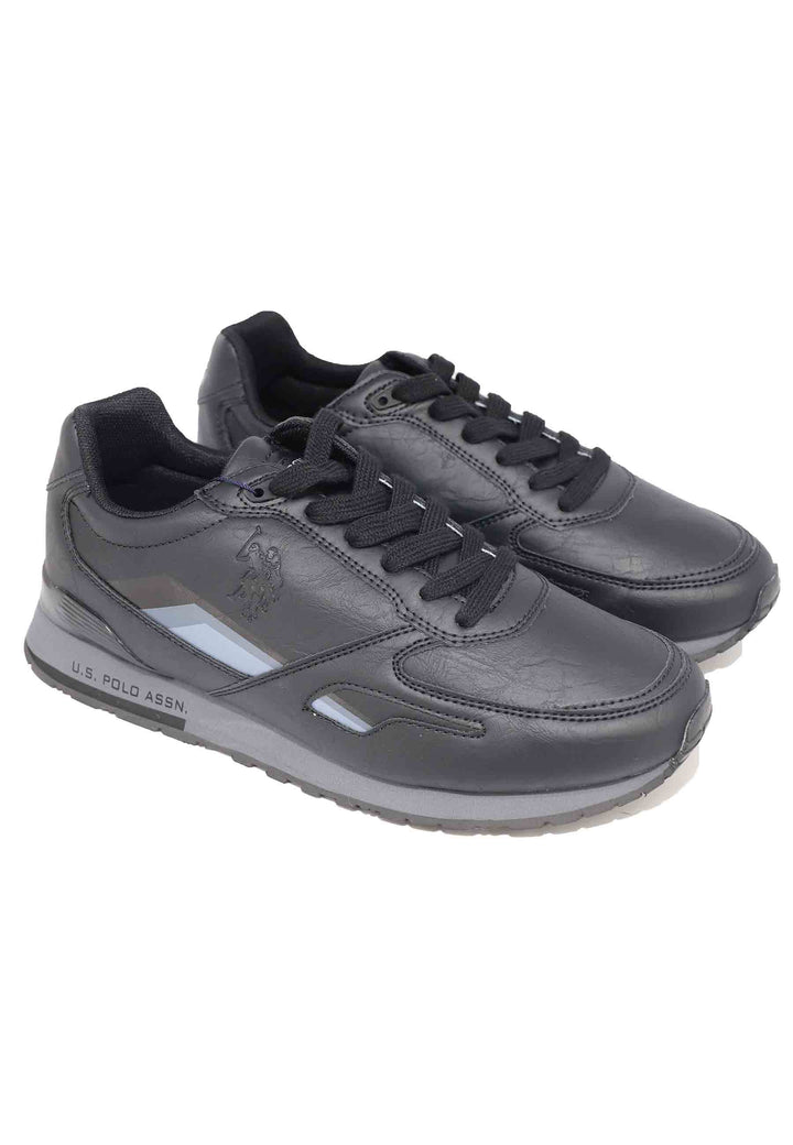 Spatarella Sneakers uomo in eco pelle nero Super sconto
