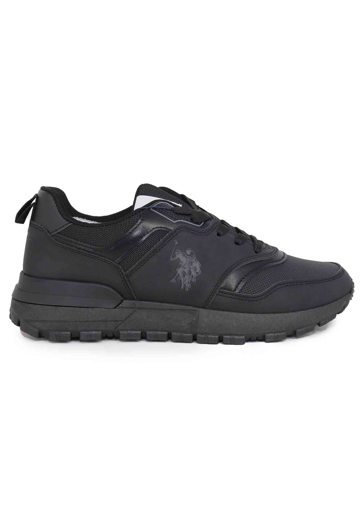 Spatarella Sneakers uomo in eco pelle nero Enormi sconti